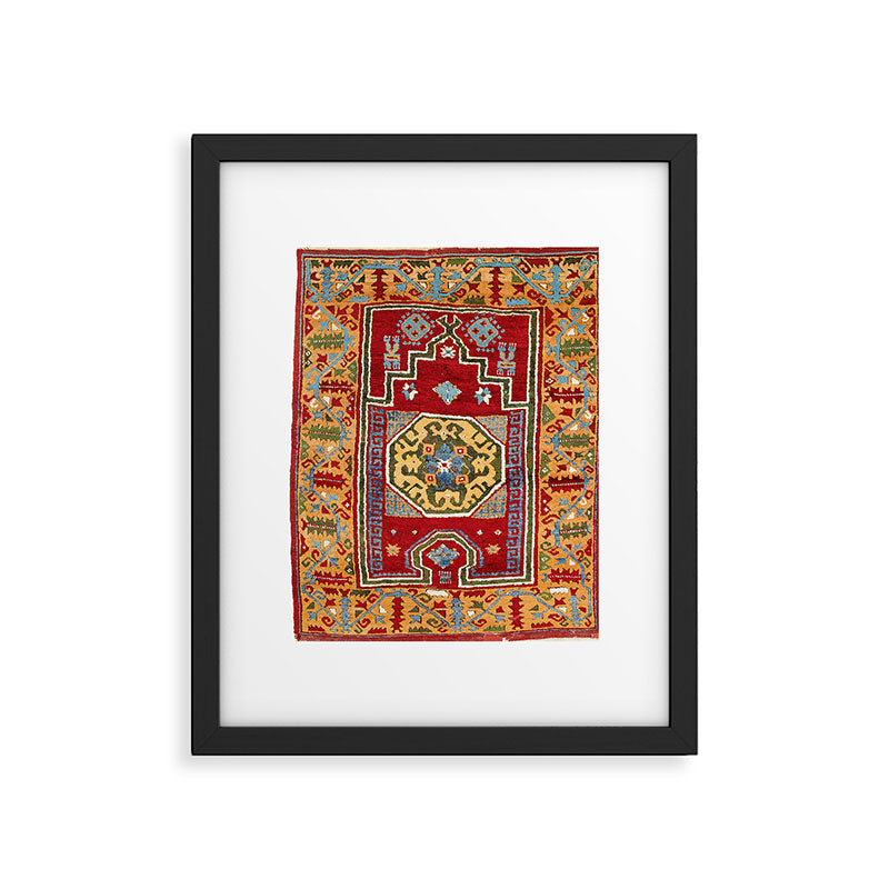 Konya Central Anatolian Niche Rug Print Framed Art Print Gallery Image 5