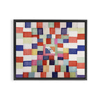 Korean 19th Century Geometric Textile Print Framed Canvas Print Gallery Image 3