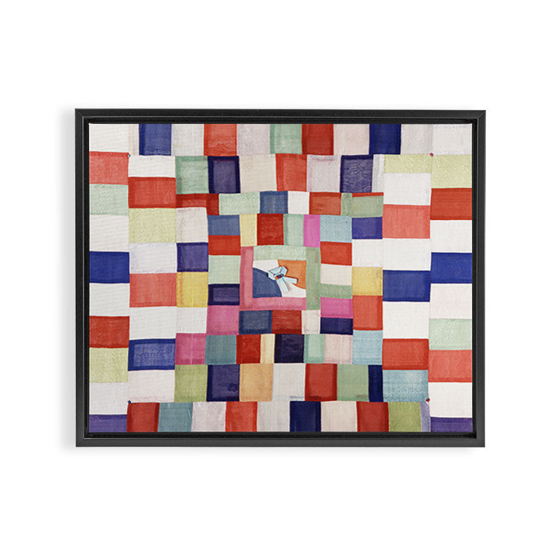 Korean 19th Century Geometric Textile Print Framed Canvas Print Gallery Image 3