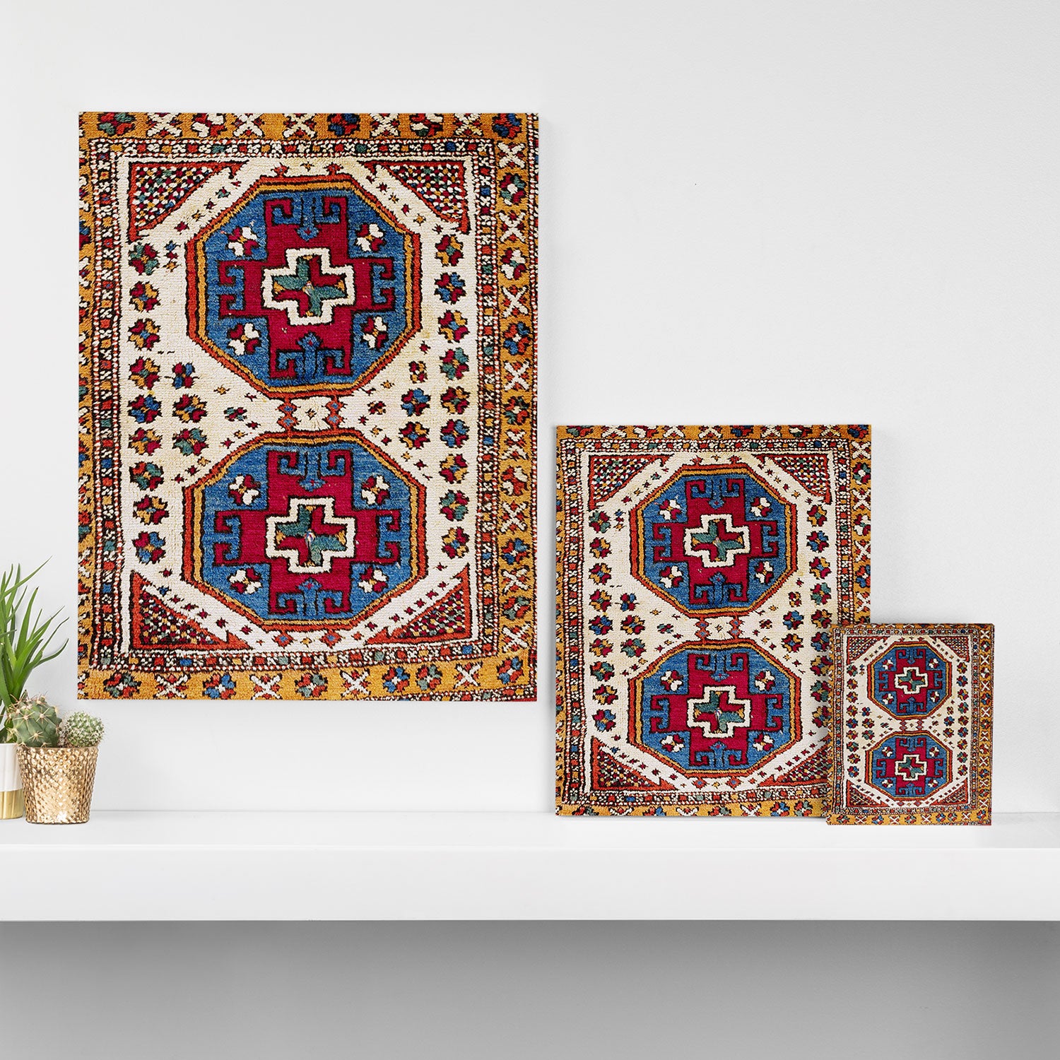 Kozak Bergama Turkish  Antique Rug Print Canvas Print Gallery Image 3
