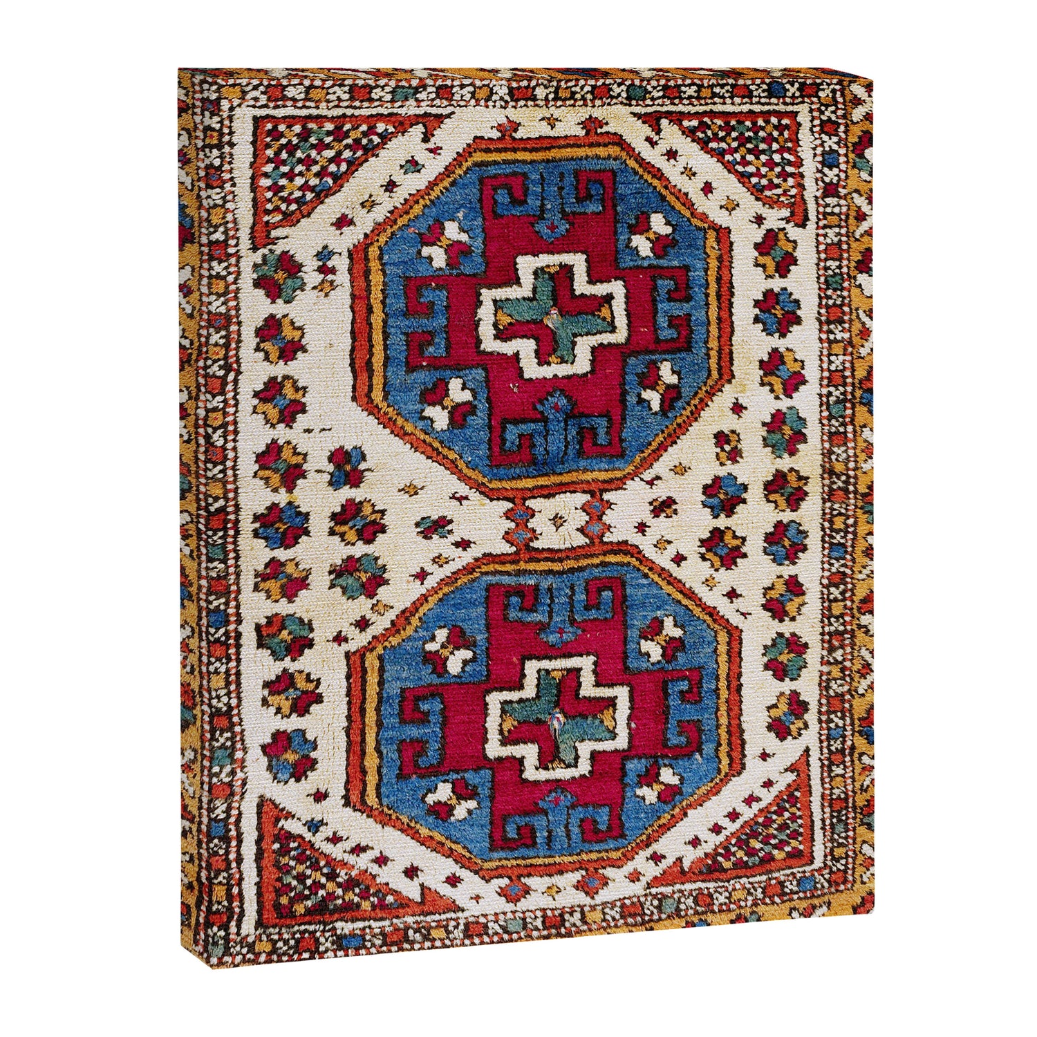 Kozak Bergama Turkish  Antique Rug Print Canvas Print Gallery Image 3