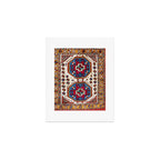 Kozak Bergama Turkish  Antique Rug Print Art Print Gallery Image 1