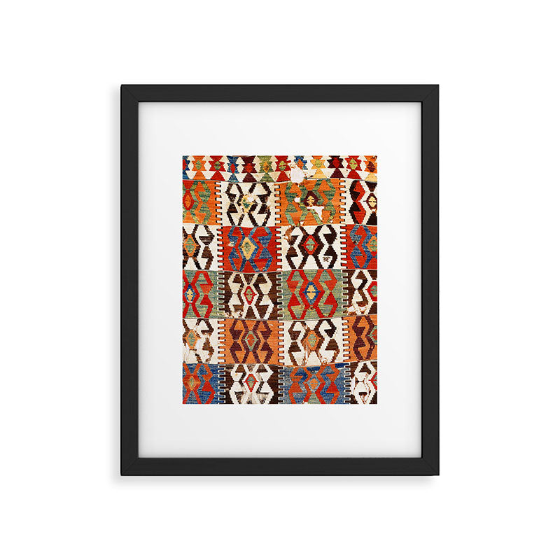 Kütahya West Anatolian Kilim Print Framed Art Print Gallery Image 6