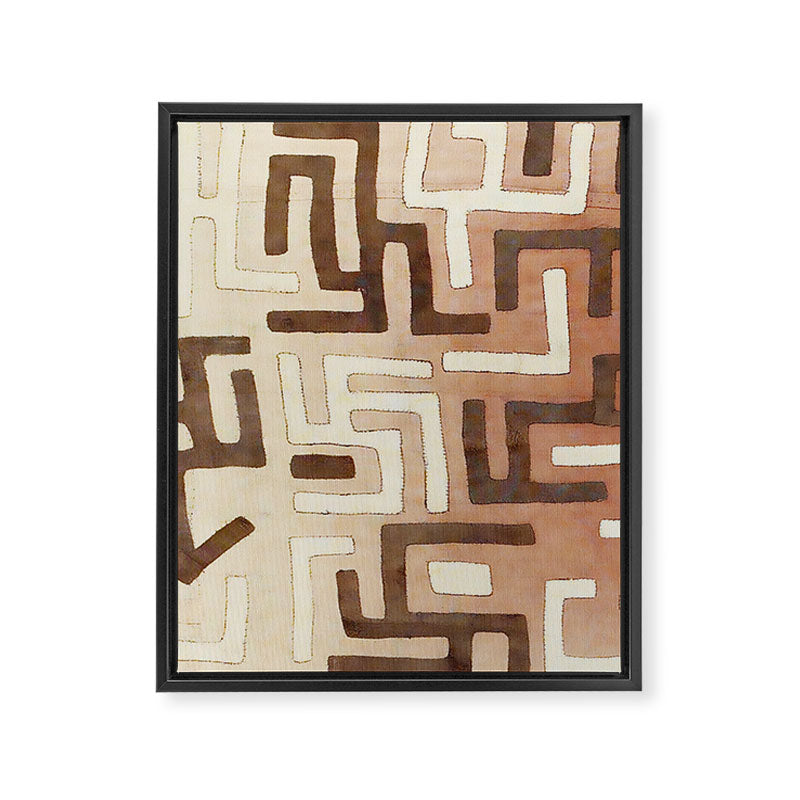 Kuba Congo Central African Wraparound Skirt Print 1 Framed Canvas Print Gallery Image 6