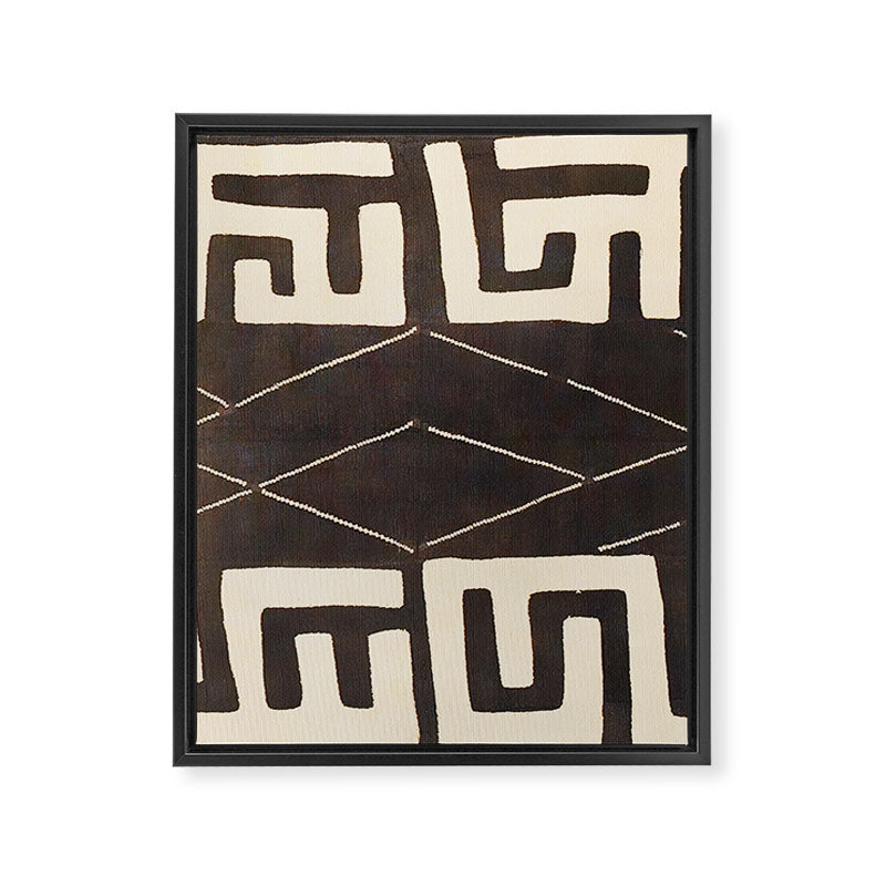 Kuba Congo Central African Wraparound Skirt Print 2 Framed Canvas Print Gallery Image 3