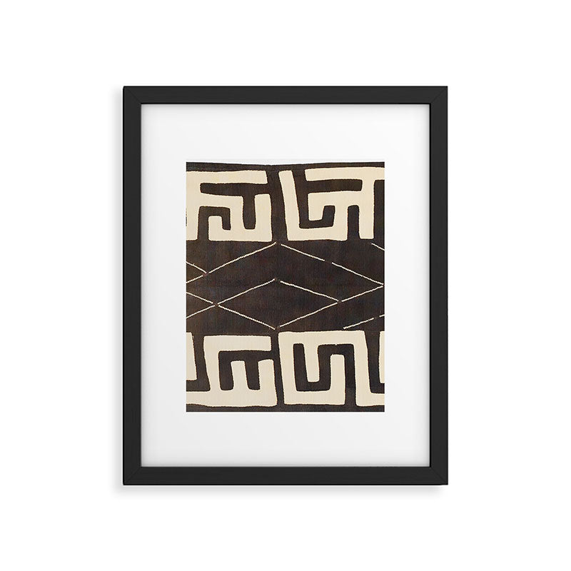 Kuba Congo Central African Wraparound Skirt Print 2 Framed Art Print Gallery Image 4