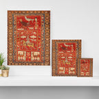 Kuba Hunting Rug With Birds Horses Camels Print Canvas Print Gallery Image 3