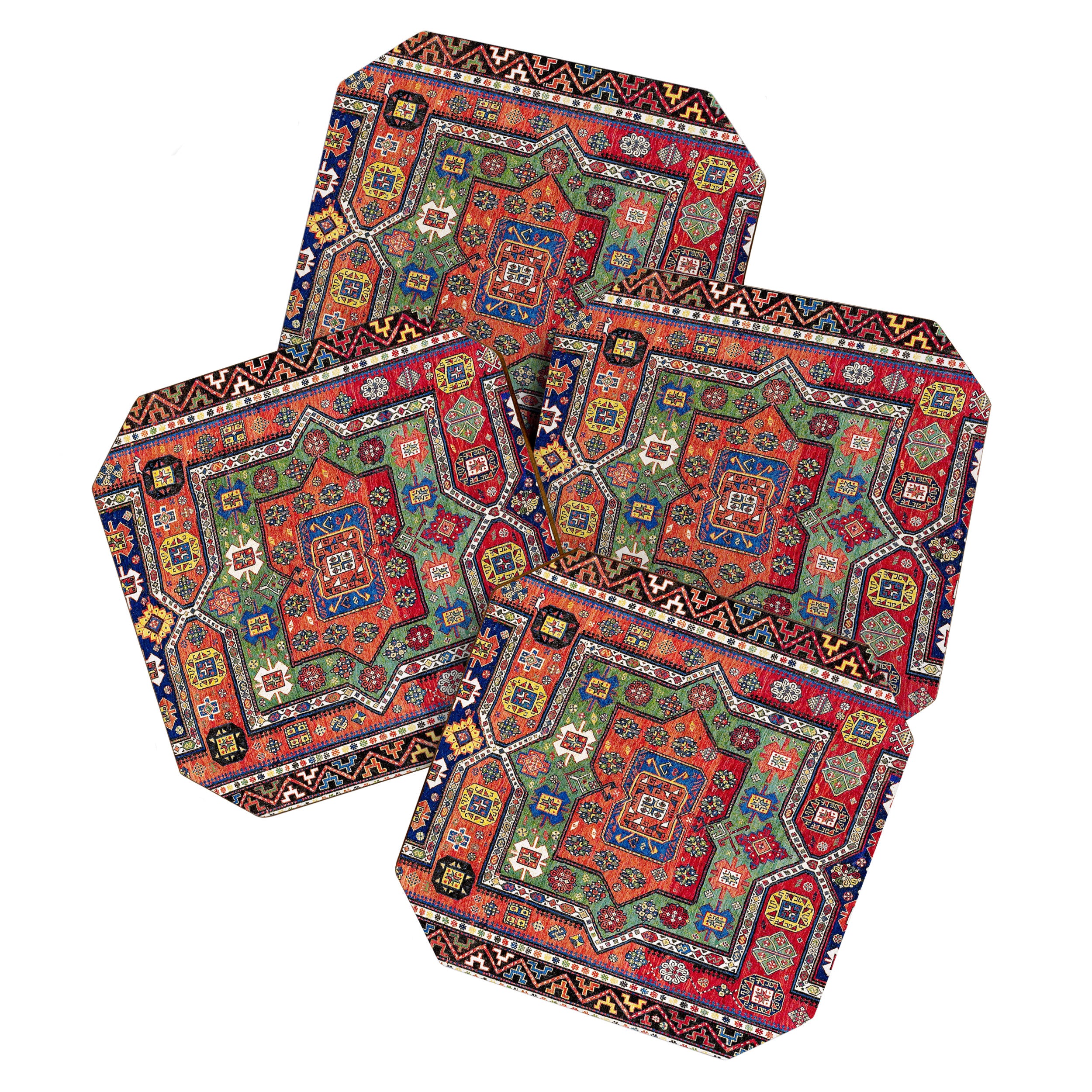 Kuba Sumakh East Caucasus Antique Rug Print Coaster Gallery Image 1