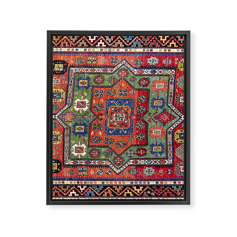 Kuba Sumakh East Caucasus Antique Rug Print Framed Canvas Print Gallery Image 3