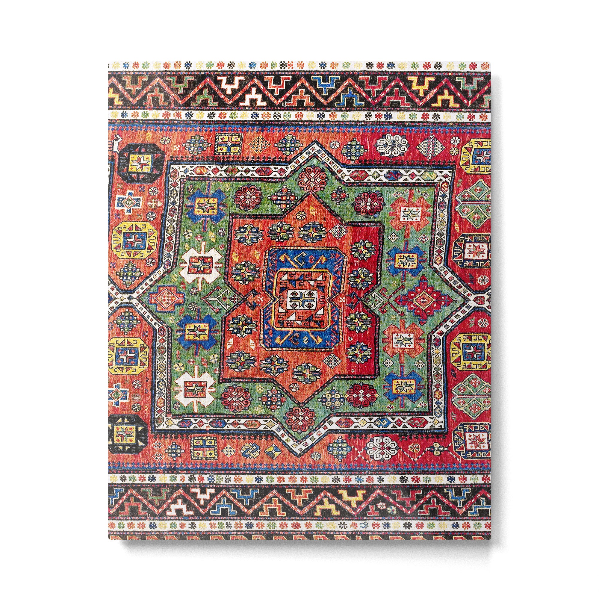 Kuba Sumakh East Caucasus Antique Rug Print Metal Print Gallery Image 4