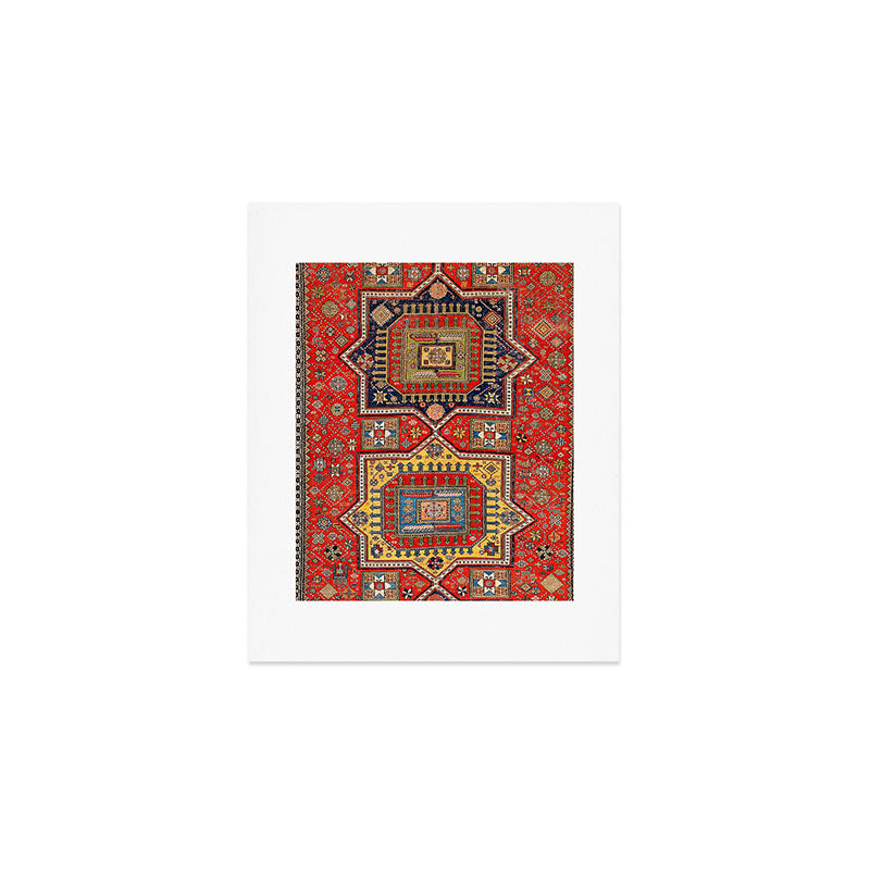 Kuba Sumakh East Caucasus Rug Print Art Print Gallery Image 1