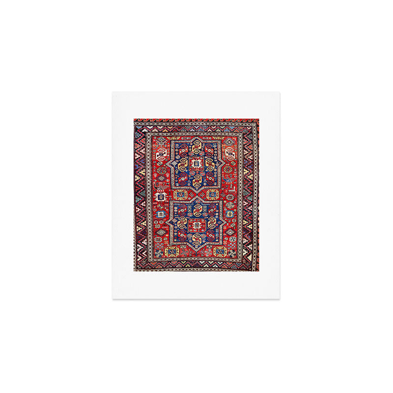 Kuba Sumakh East Caucasus Rug Print Art Print Gallery Image 1