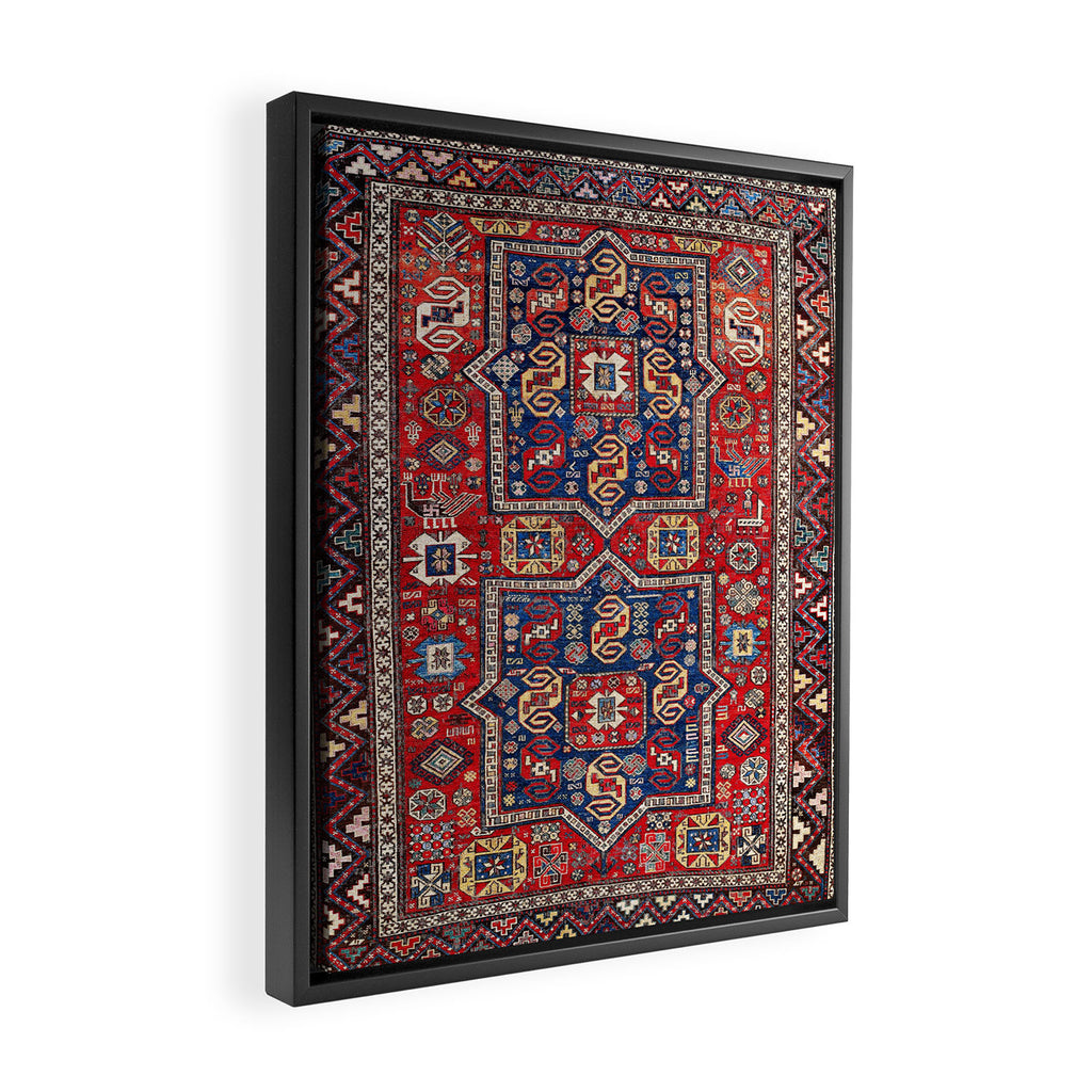 Kuba Sumakh East Caucasus Rug Print Framed Canvas Print Gallery Image 2