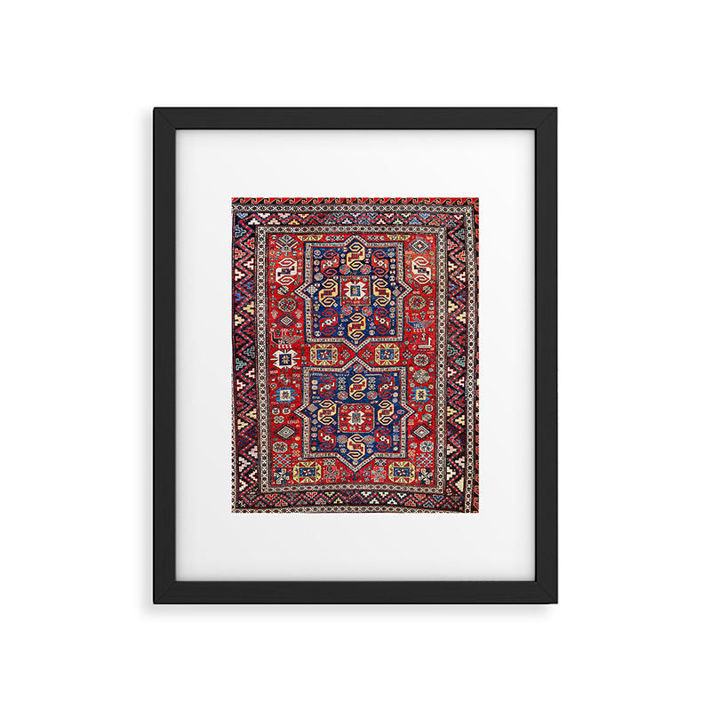 Kuba Sumakh East Caucasus Rug Print Framed Art Print Gallery Image 5