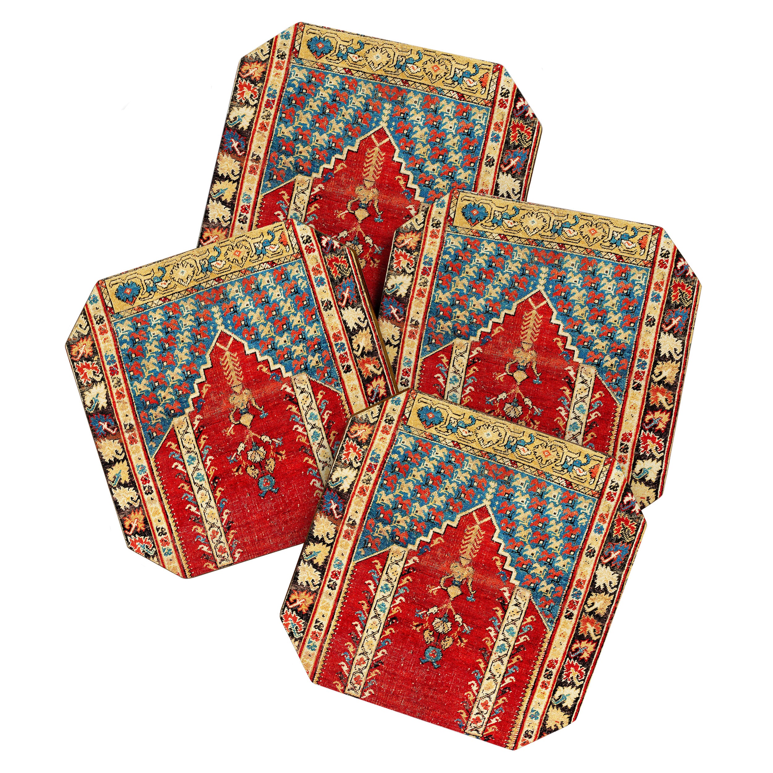 Kula West Anatolian Niche Rug Print Coaster Gallery Image 1