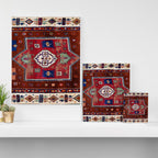 Kurdish  Antique Cihanbeyli  Tribal Rug Print Canvas Print Gallery Image 3
