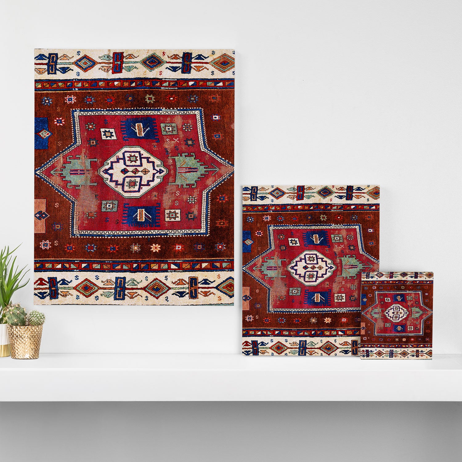 Kurdish  Antique Cihanbeyli  Tribal Rug Print Canvas Print Gallery Image 3