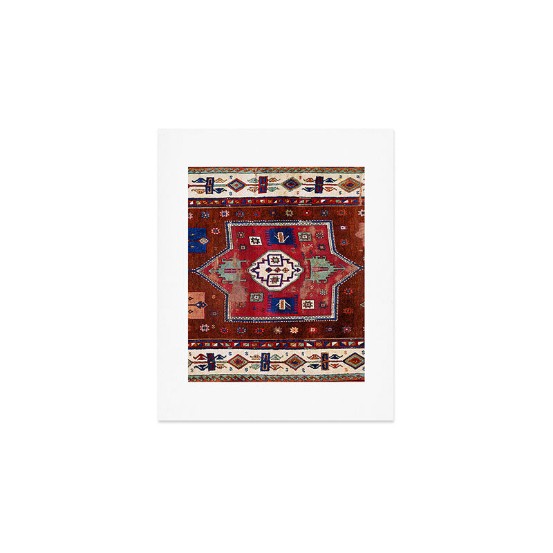 Kurdish  Antique Cihanbeyli  Tribal Rug Print Art Print Gallery Image 1