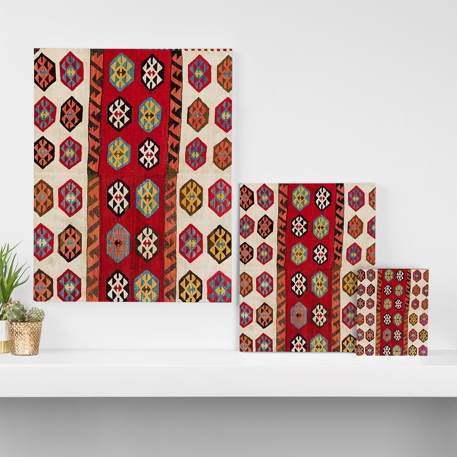 Kurdish  Antique Malatya Turkish Kilim Print Canvas Print Gallery Image 3