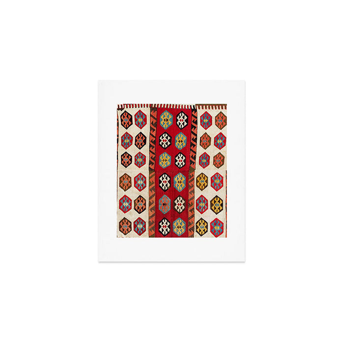 Kurdish  Antique Malatya Turkish Kilim Print Art Print Gallery Image 1