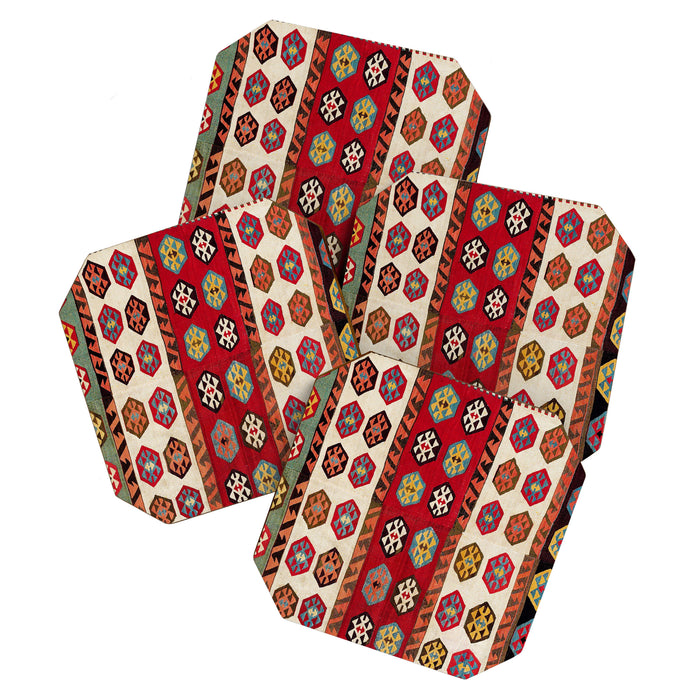 Kurdish  Antique Malatya Turkish Kilim Print Coaster Gallery Image 1