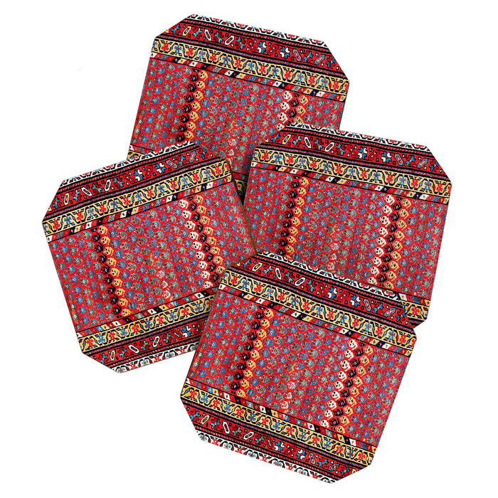 Kurdish Azerbaijan Northwest Persian Long Rug Print Coaster Gallery Image 1