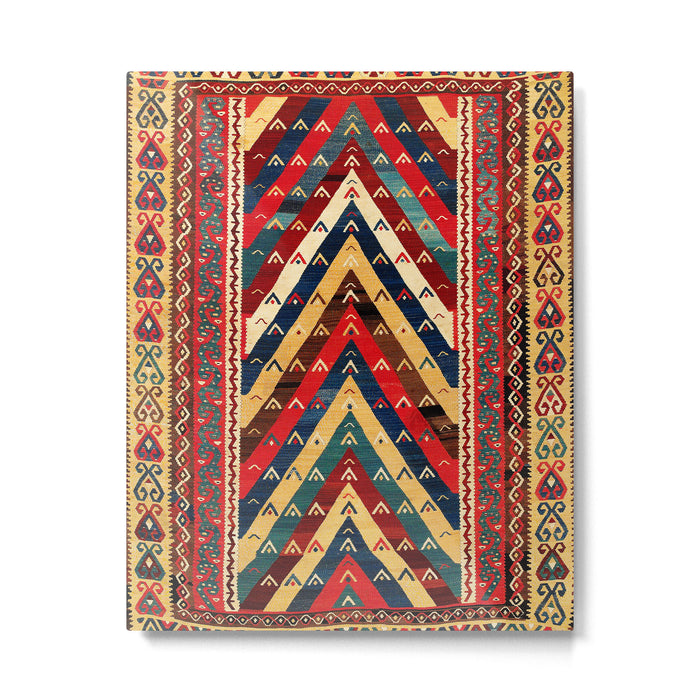 Kurdish Azerbaijan Northwest Persian Niche Kilim Print Metal Print Gallery Image 1