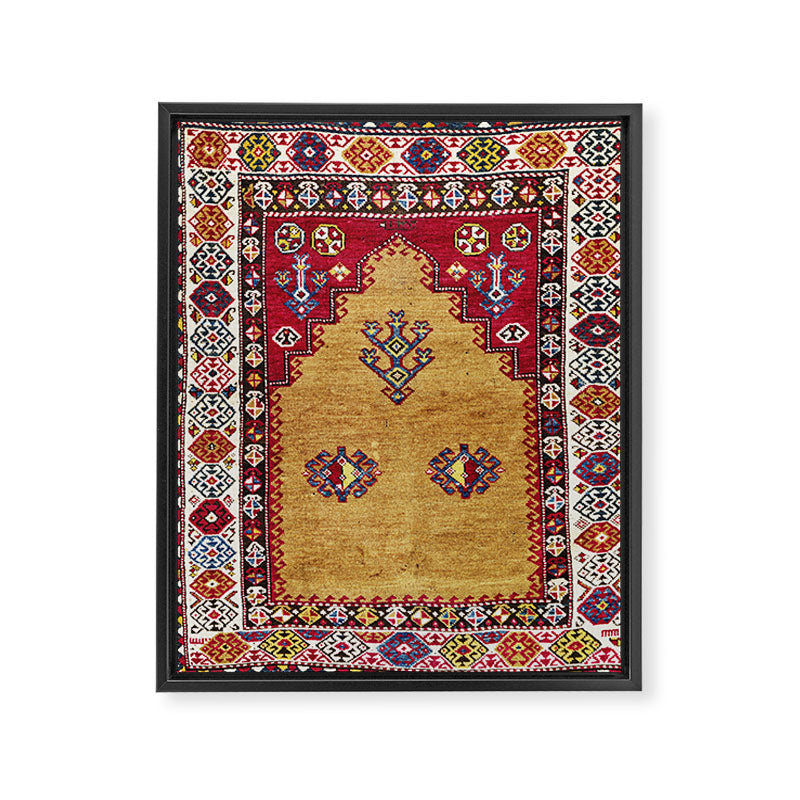 Kurdish East Anatolian Prayer Rug Print Framed Canvas Print Gallery Image 3