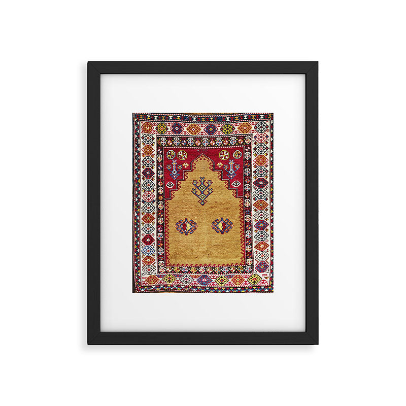 Kurdish East Anatolian Prayer Rug Print Framed Art Print Gallery Image 5