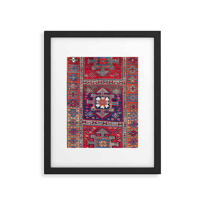 Kurdish Malatya East Anatolian Rug Print Framed Art Print Gallery Image 1