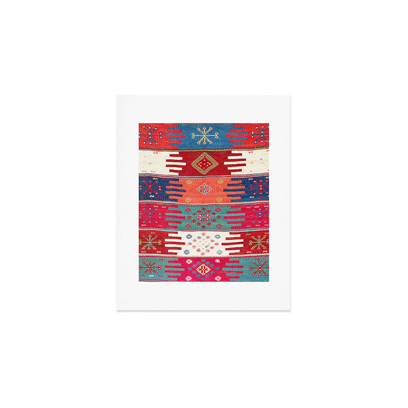 Kurdish Malatya East Anatolian Saf Kilim Print Art Print Gallery Image 1
