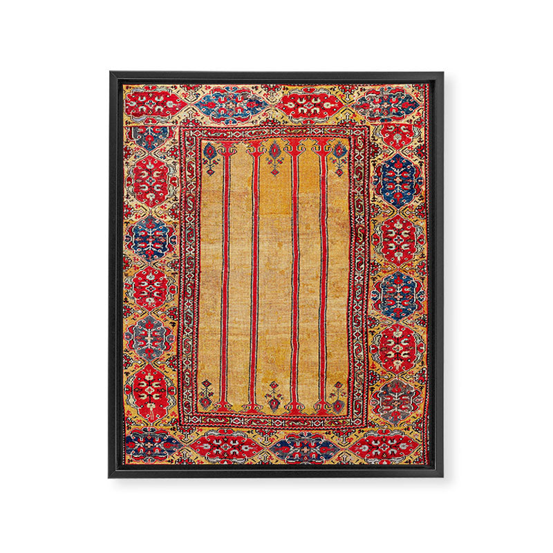 Ladik Central Anatolian Column Rug Print Framed Canvas Print Gallery Image 3