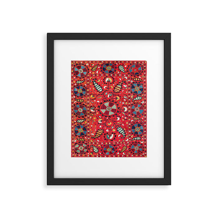 Lakai Suzani Samarkand Uzbekistan Embroidery Print Framed Art Print Gallery Image 1