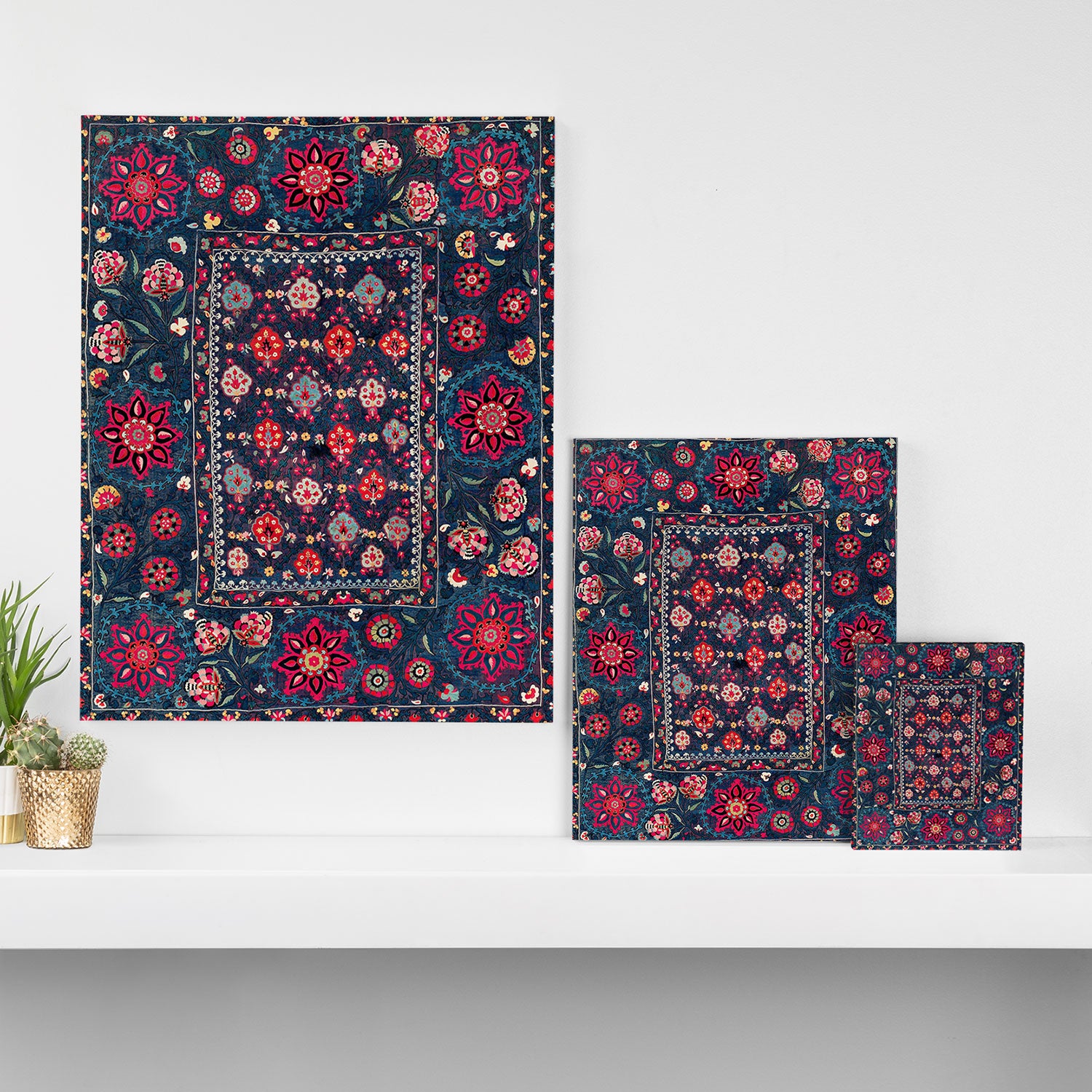Lakai Suzani Shakhrisyabz Uzbek Embroidery Print Canvas Print Gallery Image 3