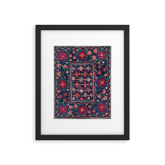 Lakai Suzani Shakhrisyabz Uzbek Embroidery Print Framed Art Print Gallery Image 1