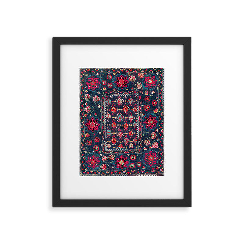 Lakai Suzani Shakhrisyabz Uzbek Embroidery Print Framed Art Print Gallery Image 5
