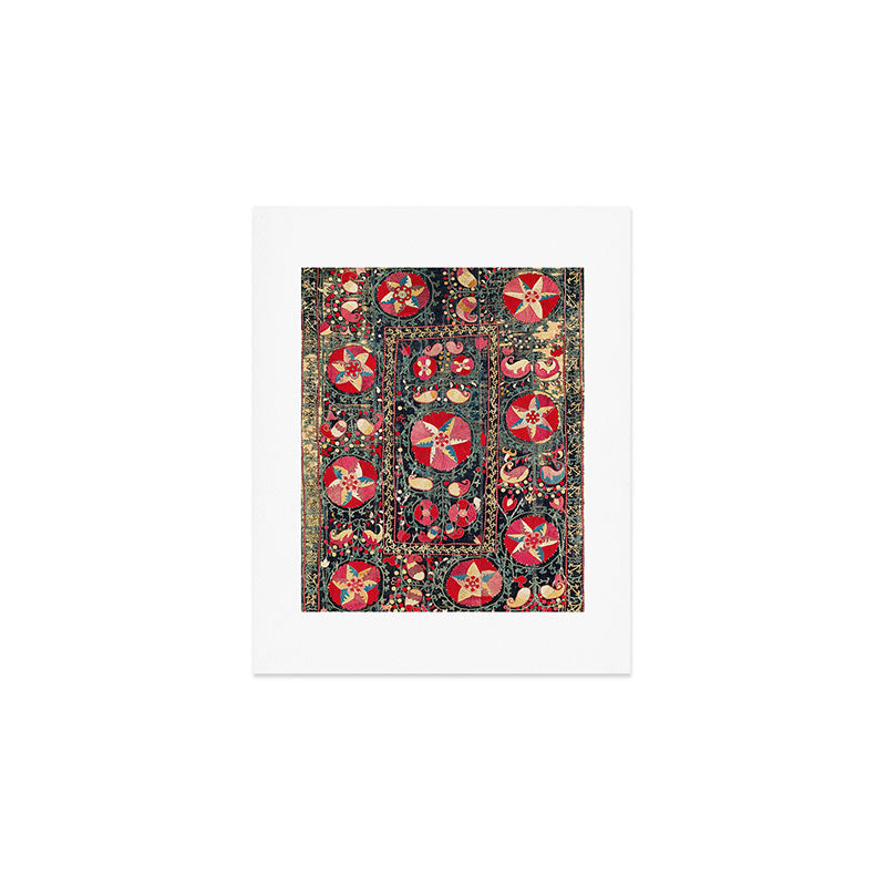 Lakai Suzani Shakhrisyabz Uzbekistan Embroidery Print Art Print Gallery Image 1