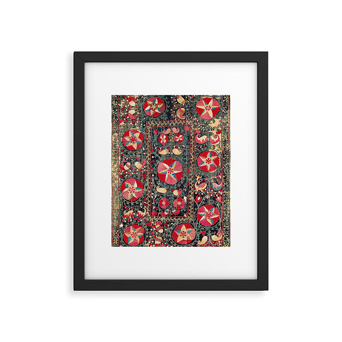 Lakai Suzani Shakhrisyabz Uzbekistan Embroidery Print Framed Art Print Gallery Image 1