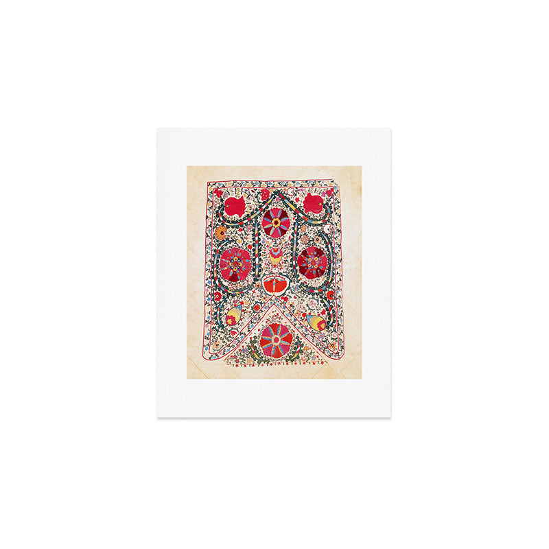 Lakai Suzani Uzbekistan Central Asian Embroidery Print Art Print Gallery Image 1