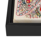 Lakai Suzani Uzbekistan Central Asian Embroidery Print Framed Canvas Print Gallery Image 3
