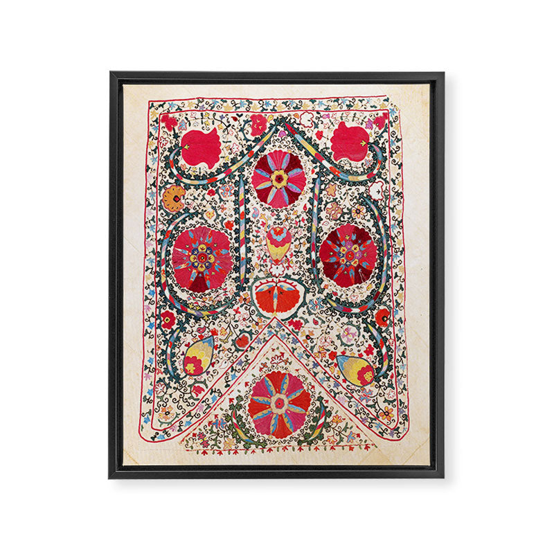 Lakai Suzani Uzbekistan Central Asian Embroidery Print Framed Canvas Print Gallery Image 3