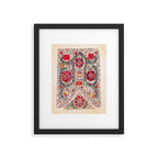 Lakai Suzani Uzbekistan Central Asian Embroidery Print Framed Art Print Gallery Image 4