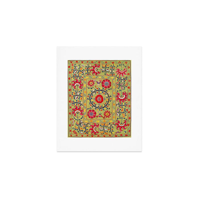 Lakai Suzani Uzbekistan Floral Embroidery Print Art Print Gallery Image 1