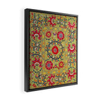 Lakai Suzani Uzbekistan Floral Embroidery Print Framed Canvas Print Gallery Image 2