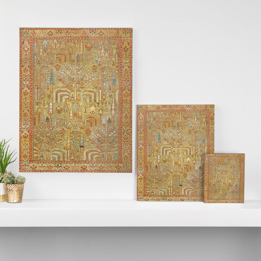 Large Antique Turkish Oushak Rug Print Canvas Print Gallery Image 3