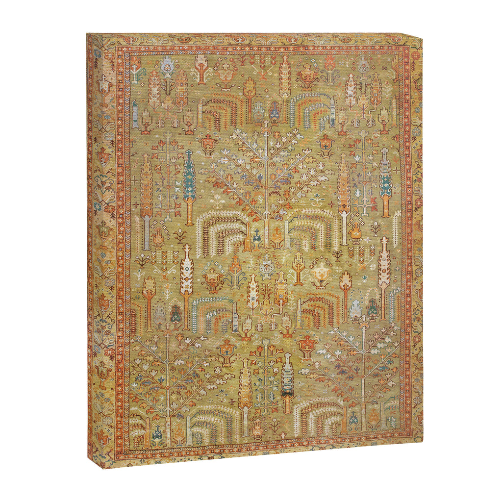 Large Antique Turkish Oushak Rug Print Canvas Print Gallery Image 3