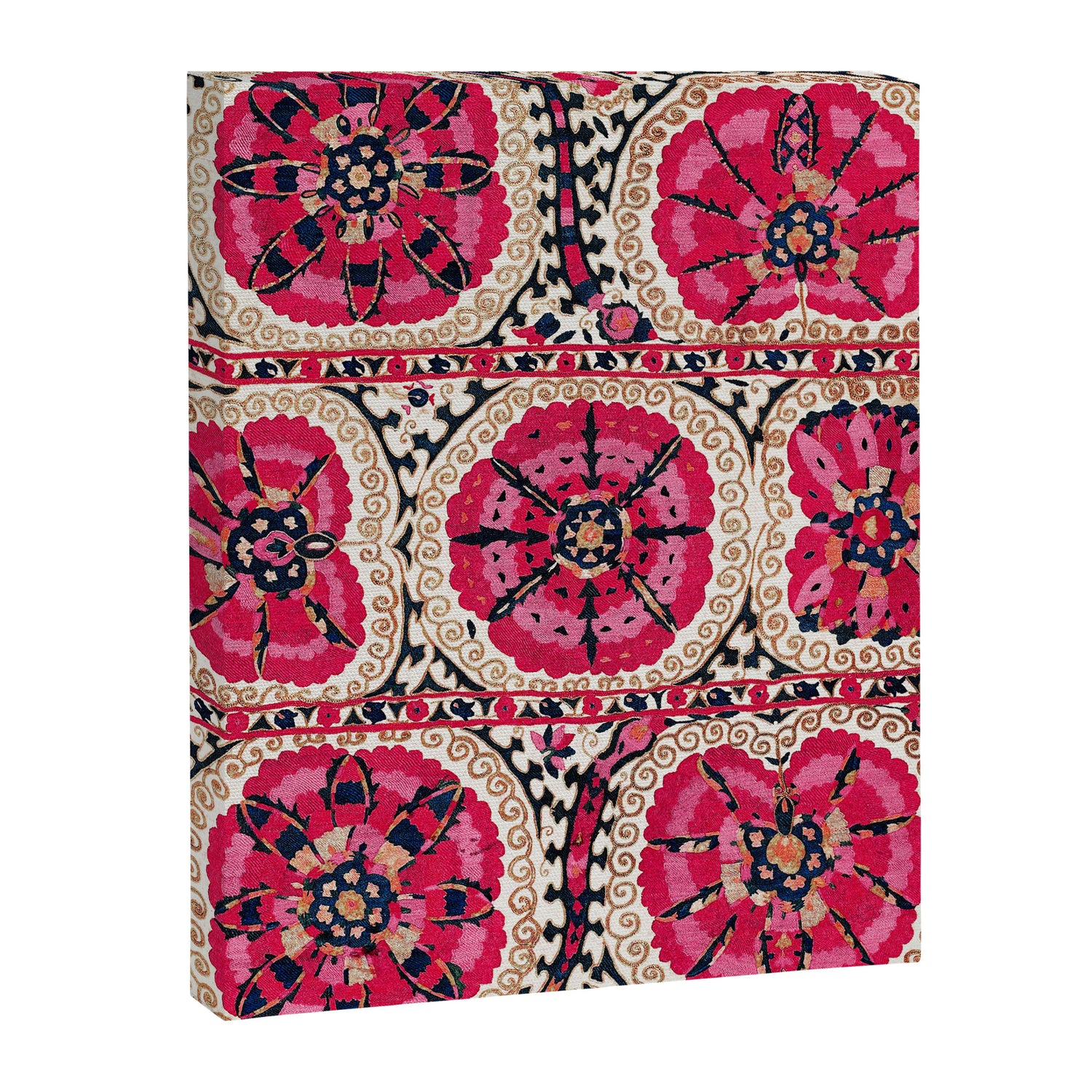 Large Medallion Suzani Bokhara Uzbek Embroidery Print Canvas Print Gallery Image 3