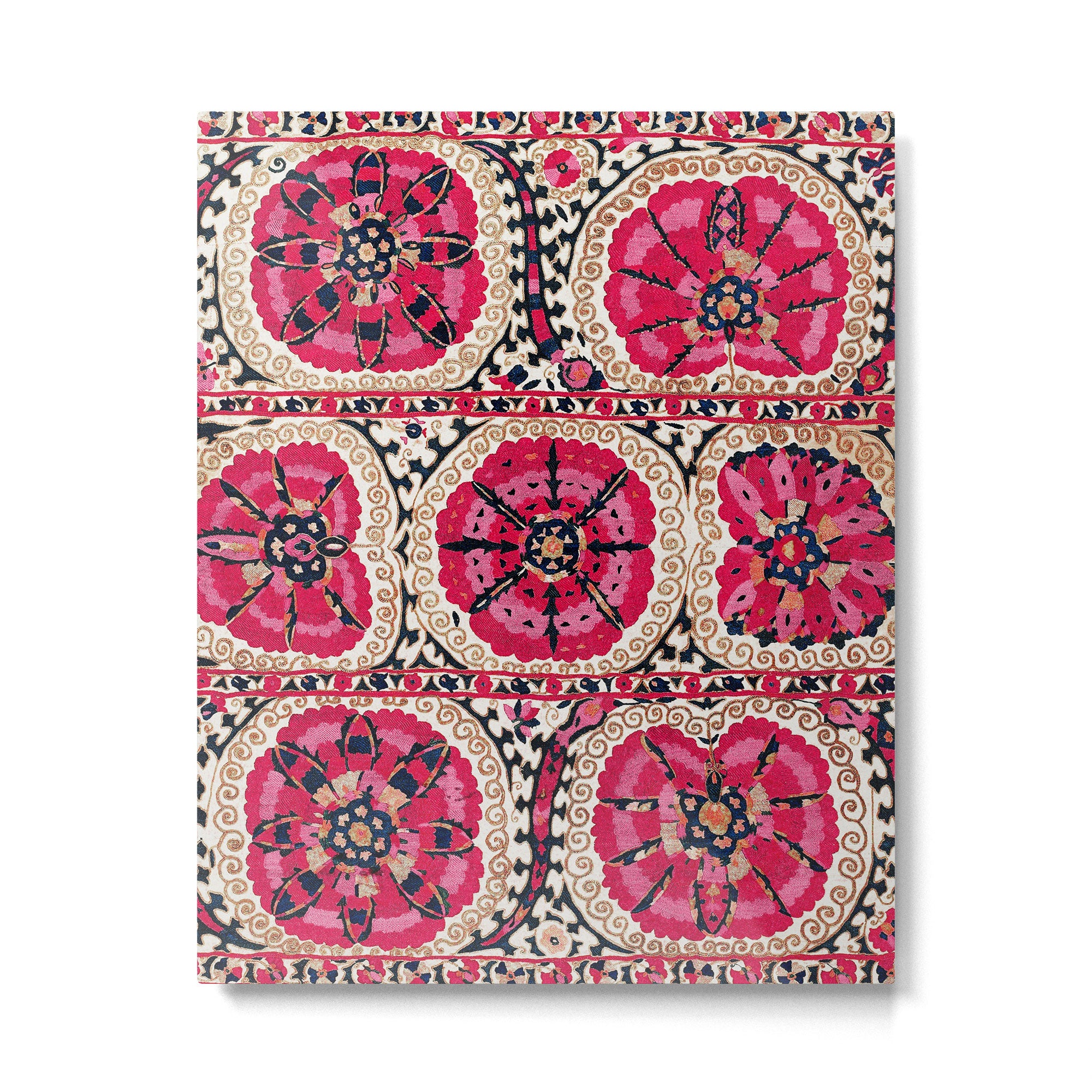 Large Medallion Suzani Bokhara Uzbek Embroidery Print Metal Print Gallery Image 4