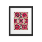 Large Medallion Suzani Bokhara Uzbek Embroidery Print Framed Art Print Gallery Image 4