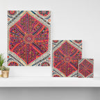 Large Medallion Suzani Bokhara Uzbekistan Embroidery Print Canvas Print Gallery Image 3